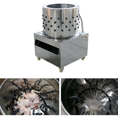 Made in India Commercial Chicken Feather Plucking/Cleaning Machine, 5 Birds, Without Motor